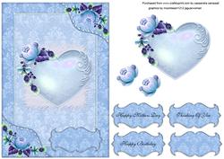 Floral Card Front Mothers Day, Birthday