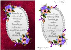 Mothers Day Pansies Card Front