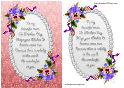 Mothers Day Pansies Card Front