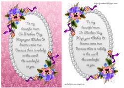Mothers Day Pansies Card Front