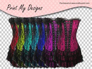 Lace Black & Color Corsets
