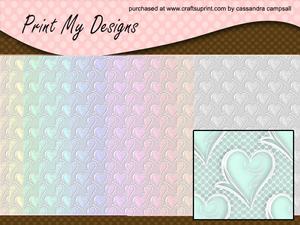 13 Lace Hearts A4 Backing Papers Cu Ok