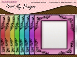 Decorative frames 8x8 300dpi png files cu4cu ok