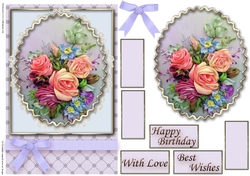 Birthday Floral Quick card