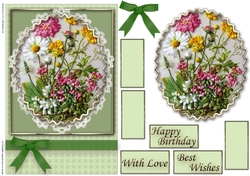 Birthday Floral Quick card