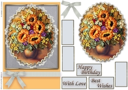 Birthday Floral Quick card