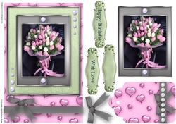 Birthday with love Quick Card