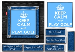 Fathers day leather and denim quick cards