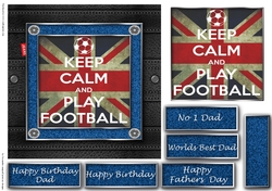 Fathers day leather and denim quick cards