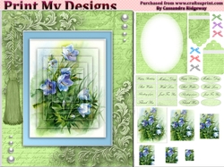 floral mini kit pyramid layers tag insert and background