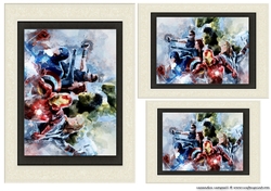 water color Toppers collection - avengers