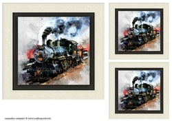 water color Toppers collection -train