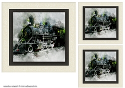 water color Toppers collection - train