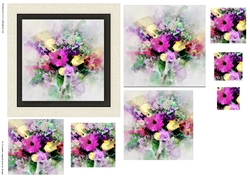 Pyramid watercolor toppers collection flowers