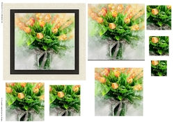Pyramid watercolor toppers collection flowers