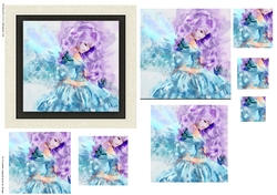 Pyramid watercolor toppers collection doll