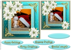 Christmas cat quick card 