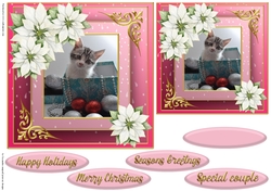 Christmas cat quick card