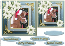 Christmas horse quick card