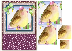 Winter Christmas pyramid card