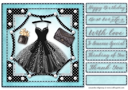 Happy Birthday thank you with love Quick card 