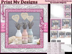 Happy Birthday thank you with love pyramid mini kit with shabby chic