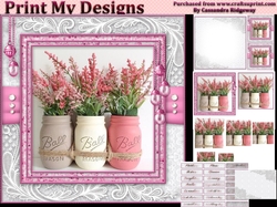 Happy Birthday thank you with love pyramid mini kit with shabby chic