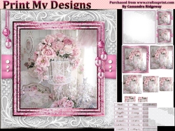 Happy Birthday thank you with love pyramid mini kit with shabby chic
