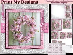 Happy Birthday thank you with love pyramid mini kit with shabby chic
