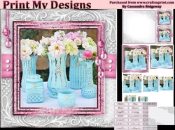 Happy Birthday thank you with love pyramid mini kit with shabby chic