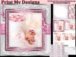 Happy Birthday thank you with love pyramid mini kit with shabby chic