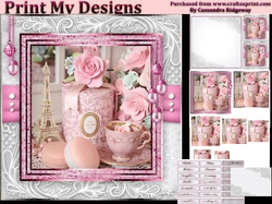 Happy Birthday thank you with love pyramid mini kit with shabby chic