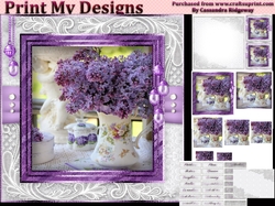 Happy Birthday thank you with love pyramid mini kit with lilac 