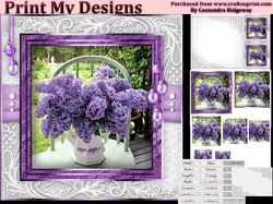 Happy Birthday thank you with love pyramid mini kit with lilac