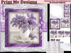 Happy Birthday thank you with love pyramid mini kit with lilac 