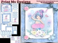 birthday card with cute flowers mermaid