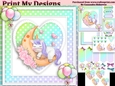 unicorn Happy birthday card with numbers