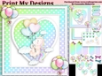 unicorn Happy birthday card with numbers