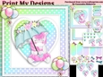 unicorn Happy birthday card with numbers