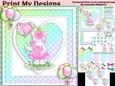 unicorn Happy birthday card with numbers