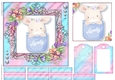 Cute little animal collection with tag