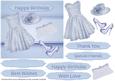 Happy Birthday Cute Dress Blue