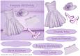 Happy Birthday Cute Dress Purple