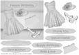 Happy Birthday Cute Dress Silver