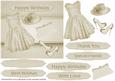 Happy Birthday Cute Dress Gold