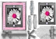 Black and White with a spash of color Quick Card