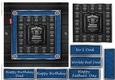 Fathers day leather and denim quick cards