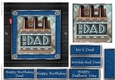 Fathers day leather and denim quick cards