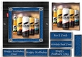 Fathers day leather and denim quick cards