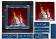 Fathers day leather and denim quick cards